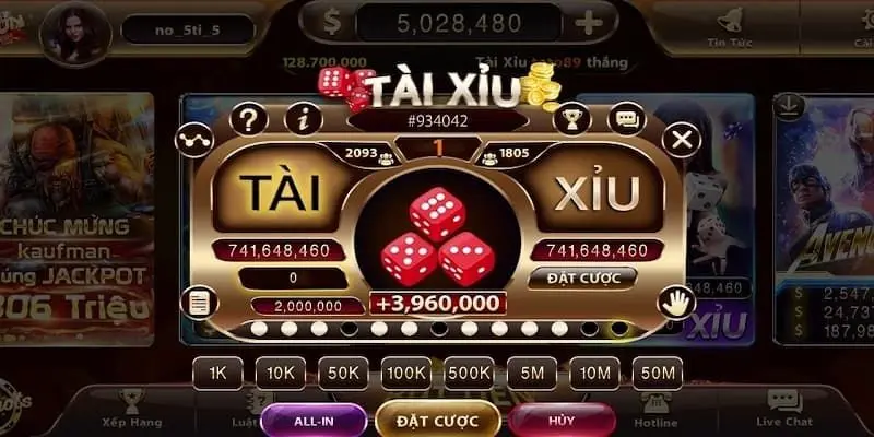 Đa dạng cửa cược được mở ra trong game
